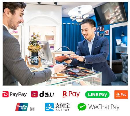 店舗向け決済サービスにおいて新たに「d払い」
「楽天ペイ（アプリ決済）」「LINE Pay」「Origami Pay」に対応