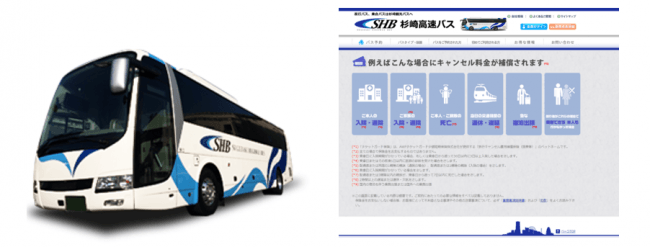 業界初(※1)「杉崎高速バス（SHB）」においてバス乗車券と「チケットガード保険」の同時加入が可能となるサービスがスタート。2019年３月１２日からオンライン予約サイトにて販売開始！