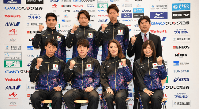GMOクリック証券は「水泳日本代表オフィシャルパートナー」（競泳トップパートナー）として、2019年度競泳日本代表選手を応援します！