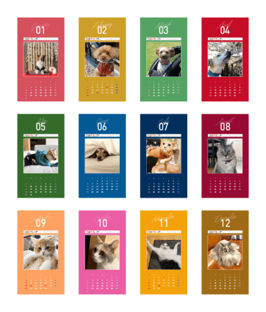 「うちの子カレンダー2021」全員プレゼントの待ち受け画像イメージ