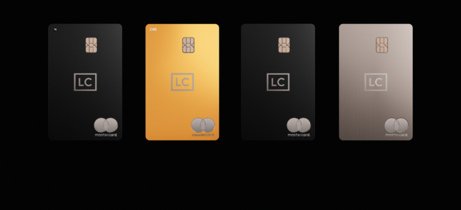 ＜縦型カード4種類＞左から、Black Diamond （完全招待制）、Gold Card、Black Card、Titanium Card