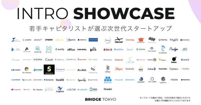 SEIMEI、若手キャピタリストが選ぶ次世代スタートアップ「BRIDGE Tokyo 2022 INTRO Showcase106」に選出