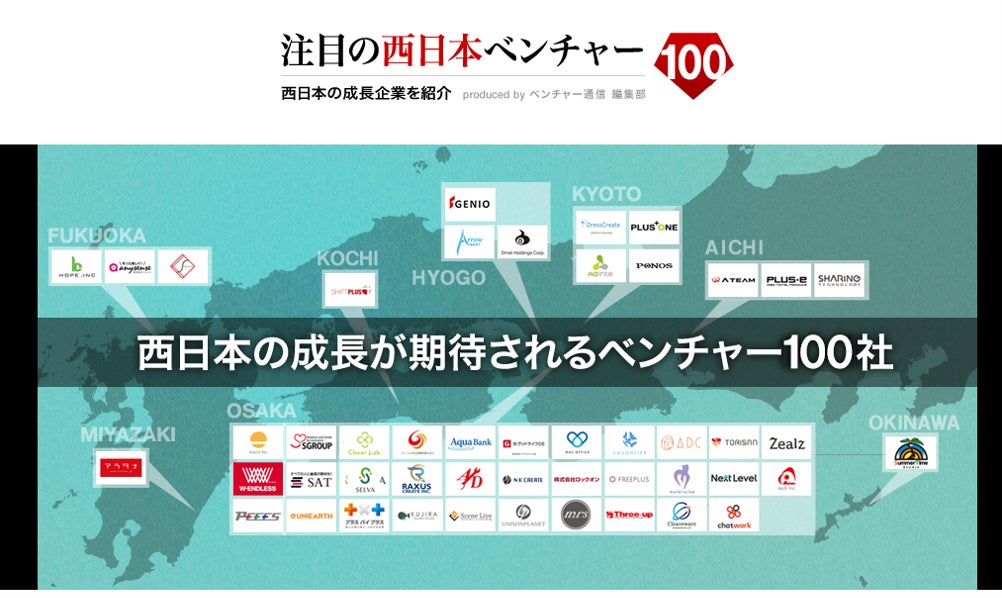 独立系ファイナンシャルアドバイザー法人　ペレグリン・ウェルス・サービシズ株式会社　が、注目の西日本ベンチャー企業１００社に選出されました！