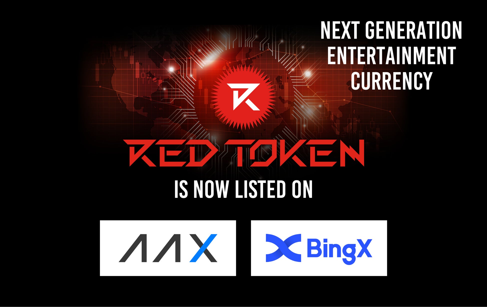 フィーダ株式会社の『RED TOKEN』MEXC Global に続き、海外暗号資産取引所「AAX」「BingX」に同時上場決定！