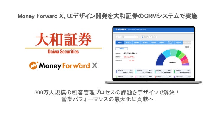 Money Forward X、UIデザイン開発を大和証券のCRMシステムで実施