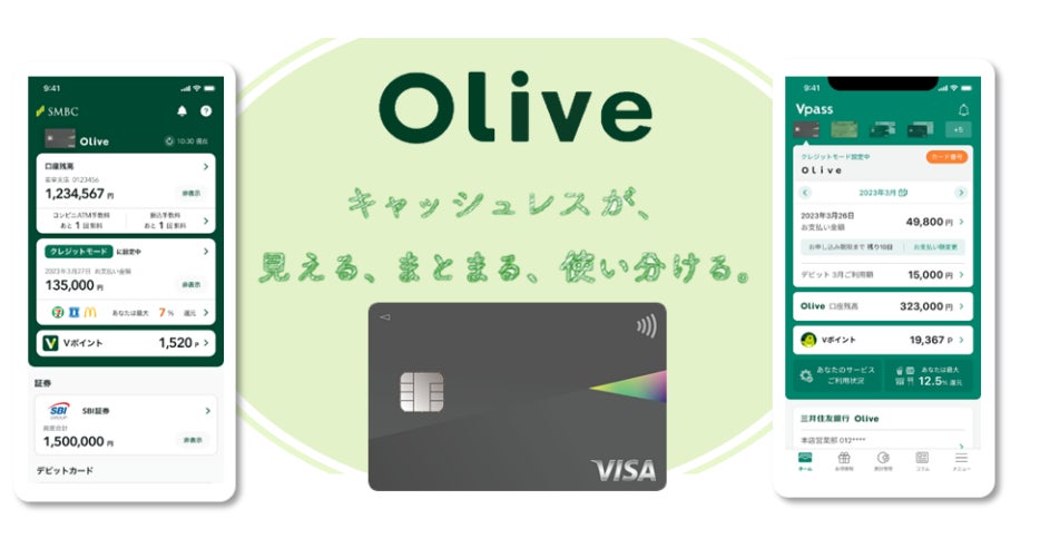 個人のお客さま向けの総合金融サービス「Olive」を2023年3月より提供開始
