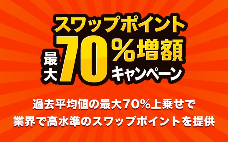 『外貨ネクストネオ』限定！スワップポイント最大70％増額キャンペーン！