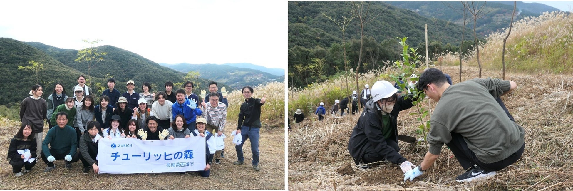 長崎県西海市の「チューリッヒの森」で社員によるボランティア活動を実施