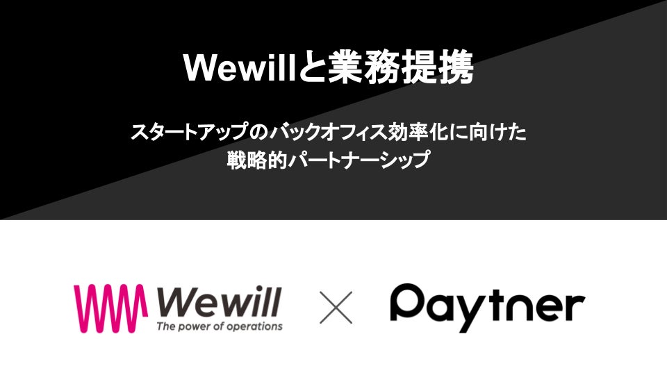 ペイトナー、Wewillとの業務提携を発表