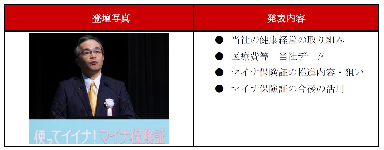 日本健康会議主催イベントに登壇　健康経営におけるマイナ保険証の活用を発表