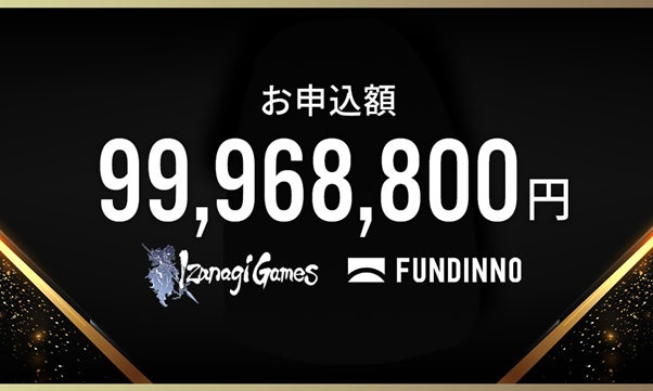 【国内第2位の応募額】イザナギゲームズ社がファンディーノで約9,996万円の資金調達。480名以上の投資家が応募