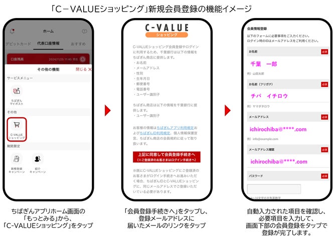 「ちばぎんアプリ」への「Ｃ－ＶＡＬＵＥショッピング連携機能」の追加について