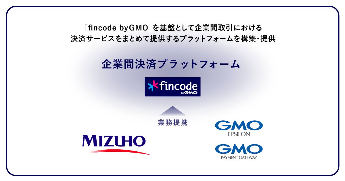 企業間決済プラットフォームの構築・提供に関する業務提携契約について【GMOイプシロン/GMOペイメントゲートウェイ】