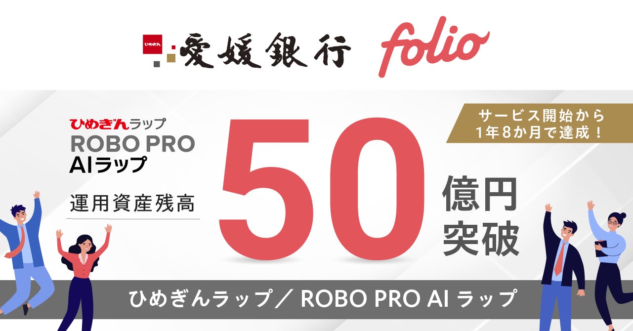 「ひめぎんラップ／ROBO PRO AIラップ」運用資産残高50億円突破のお知らせ