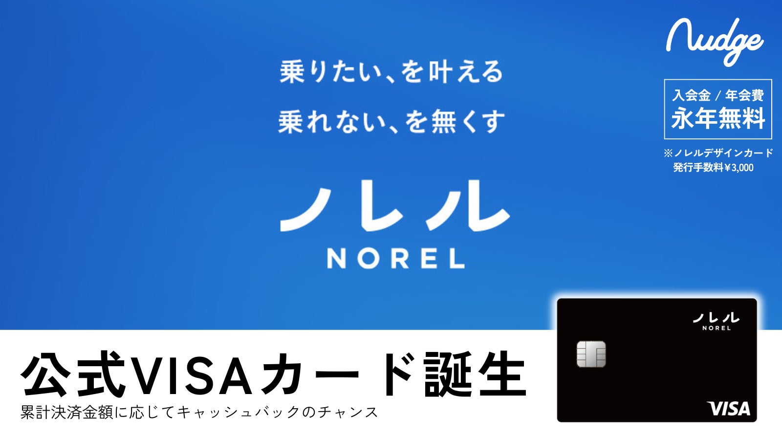 IDOM CaaS Technology、次世代クレジットカードカンパニーの「ナッジ」と連携し、ノレルの公式クレジットカードを提供開始！