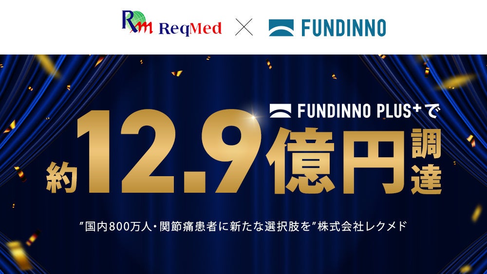 【大型事例が相次ぎ誕生】レクメド社が約12.9億円を資金調達、FUNDINNO PLUS+の累計成約額は80億円を突破