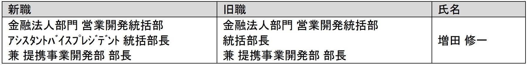機構改革・人事異動（一般社員）のお知らせ