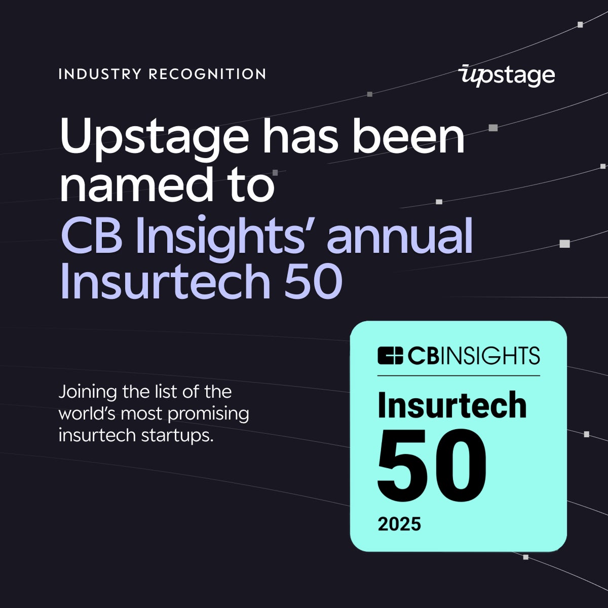 Upstage – CB Insights「InsurTech 50」に選出