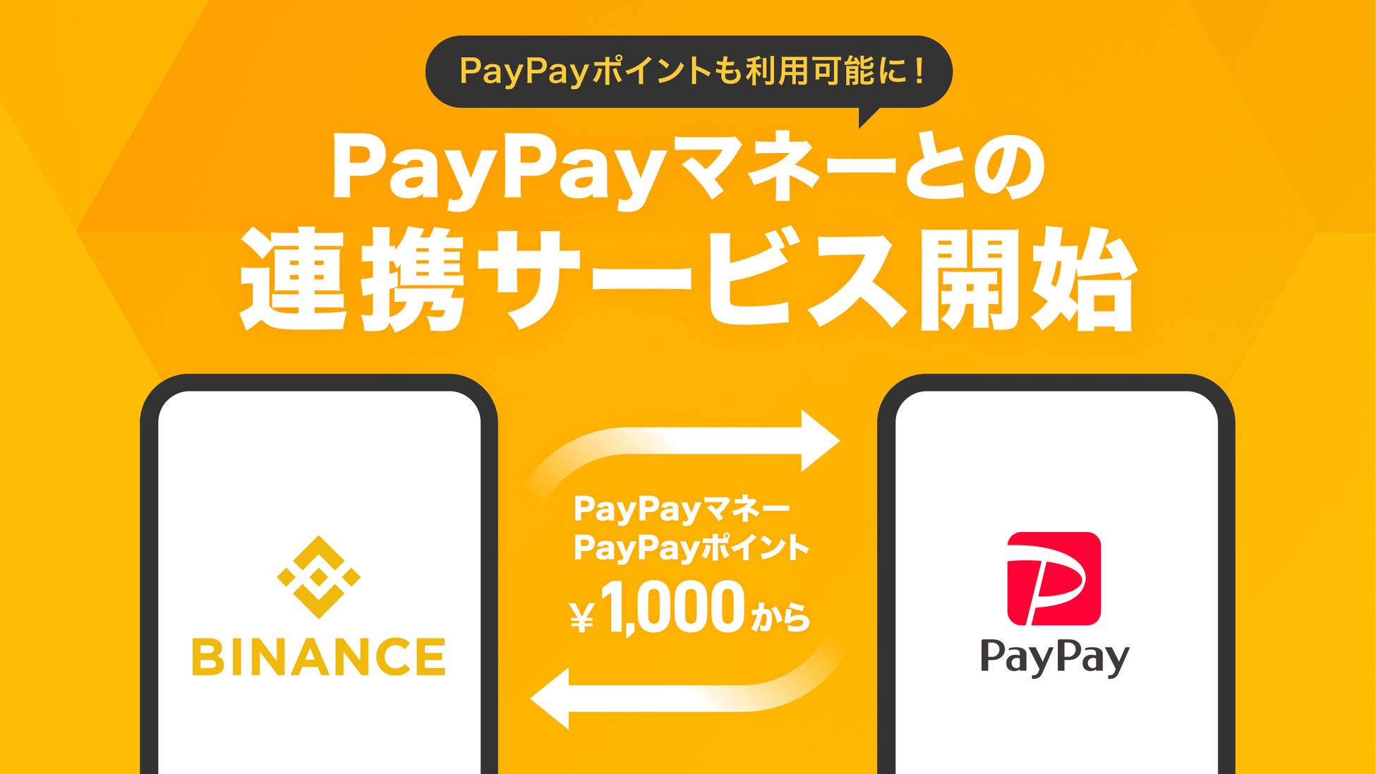 Binance JapanとPayPay、PayPayマネーの連携サービスを開始