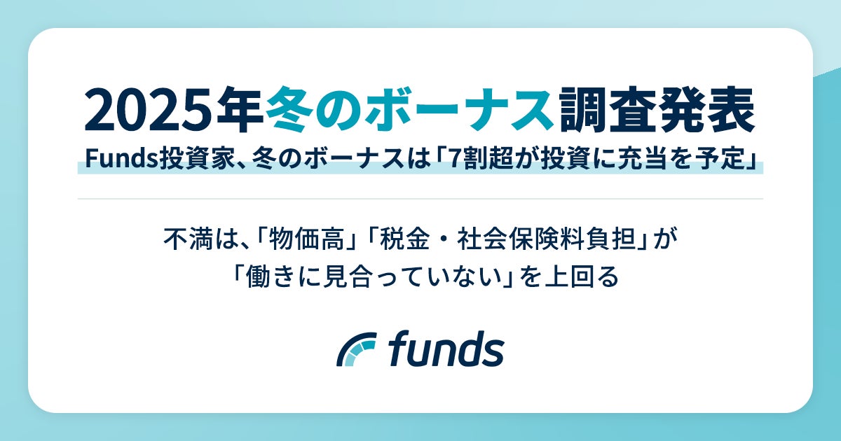 Funds投資家、冬のボーナス「7割超が投資に充当を予定」