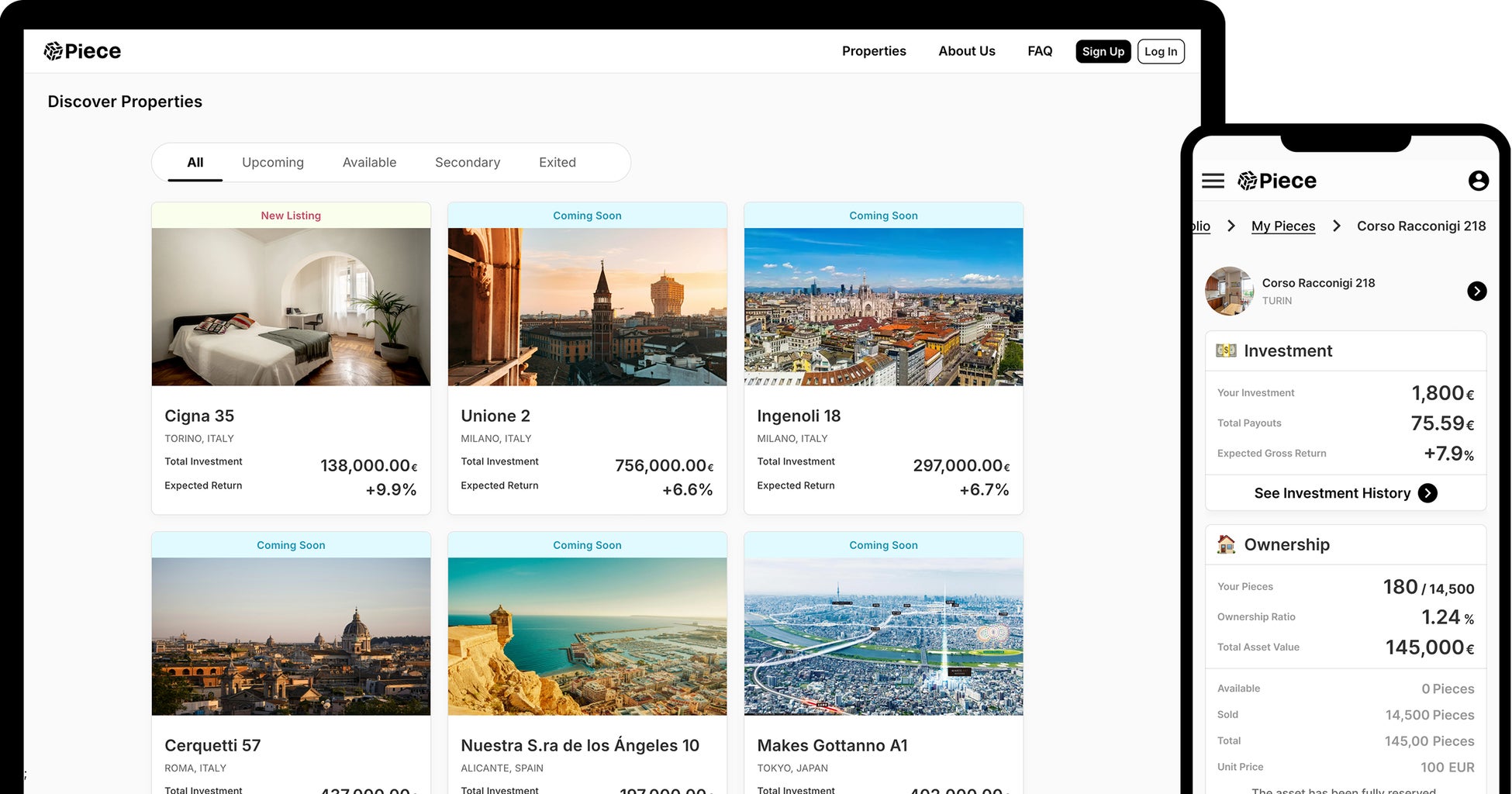 Piece、ヨーロッパ収益不動産への小口投資を可能にするプラットフォーム「Piece」欧州を起点に本格展開開始