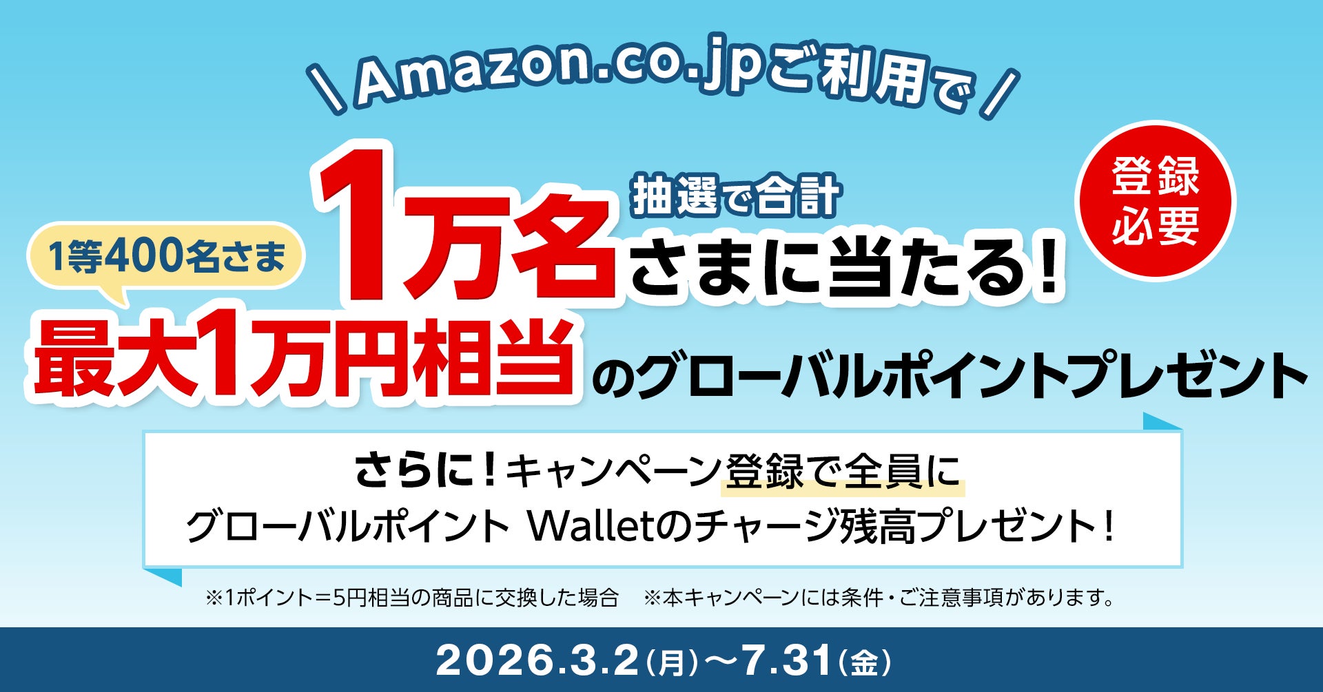 三菱UFJニコス、「三菱UFJカード」会員向けキャンペーン実施 Amazon.co.jp 利用でポイント最大“1万円”相当等が“1万名”様に当たる！