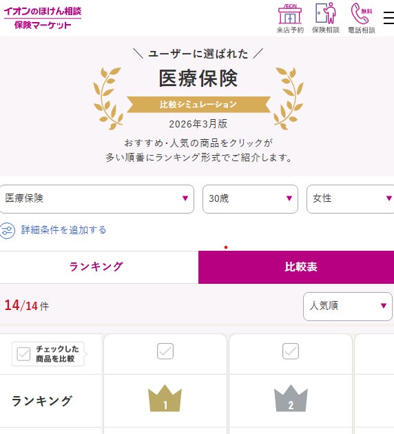 ～保険選びをもっと身近に、もっと安心に～ 「今の私」に必要な保障がひと目でわかる