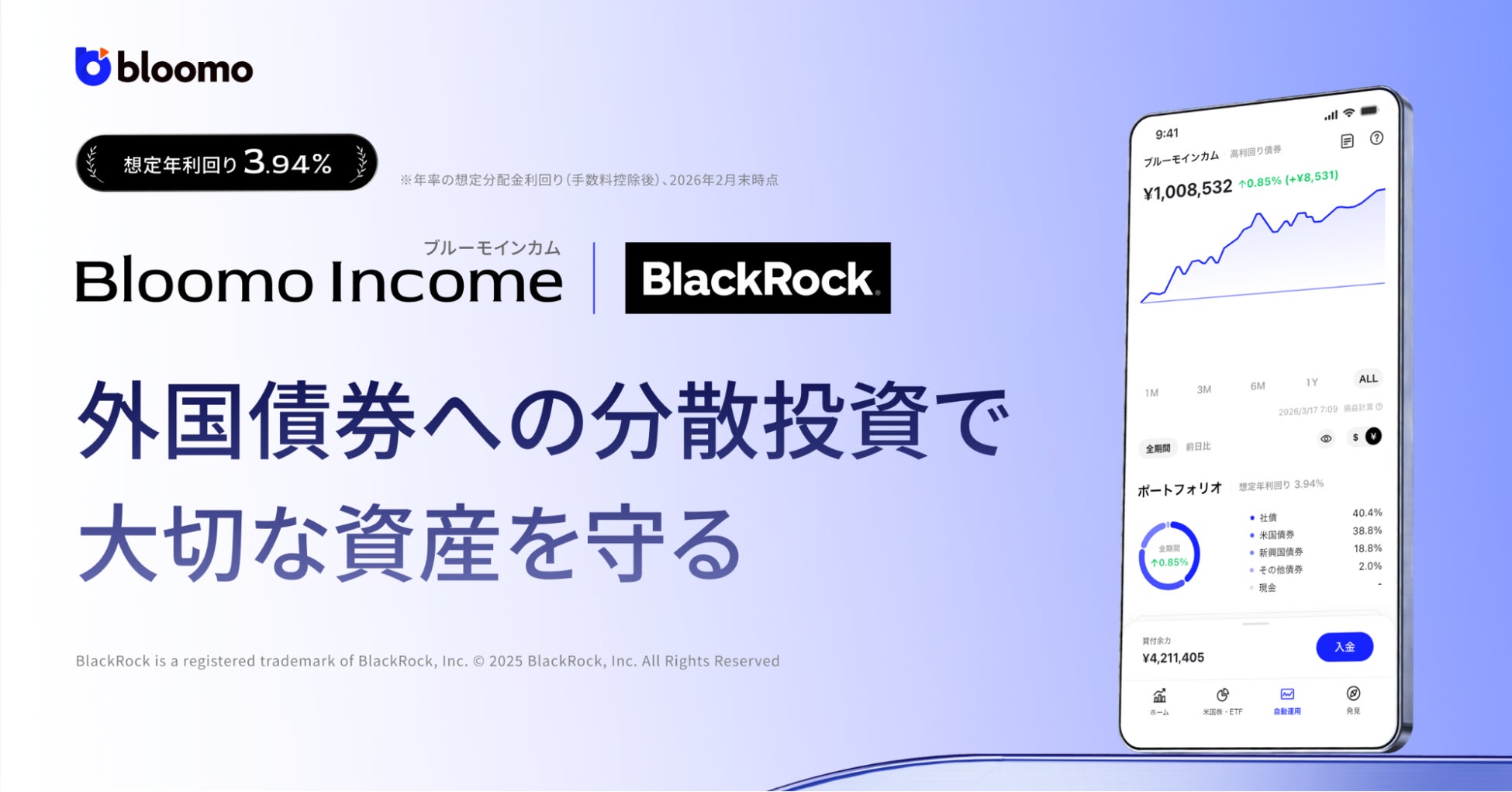 株式偏重投資から相場変動にも強いポートフォリオ構築へ　ブルーモ証券、『ブルーモインカム』の提供を開始