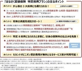 はなさく変額保険 特定疾病プランの発売について