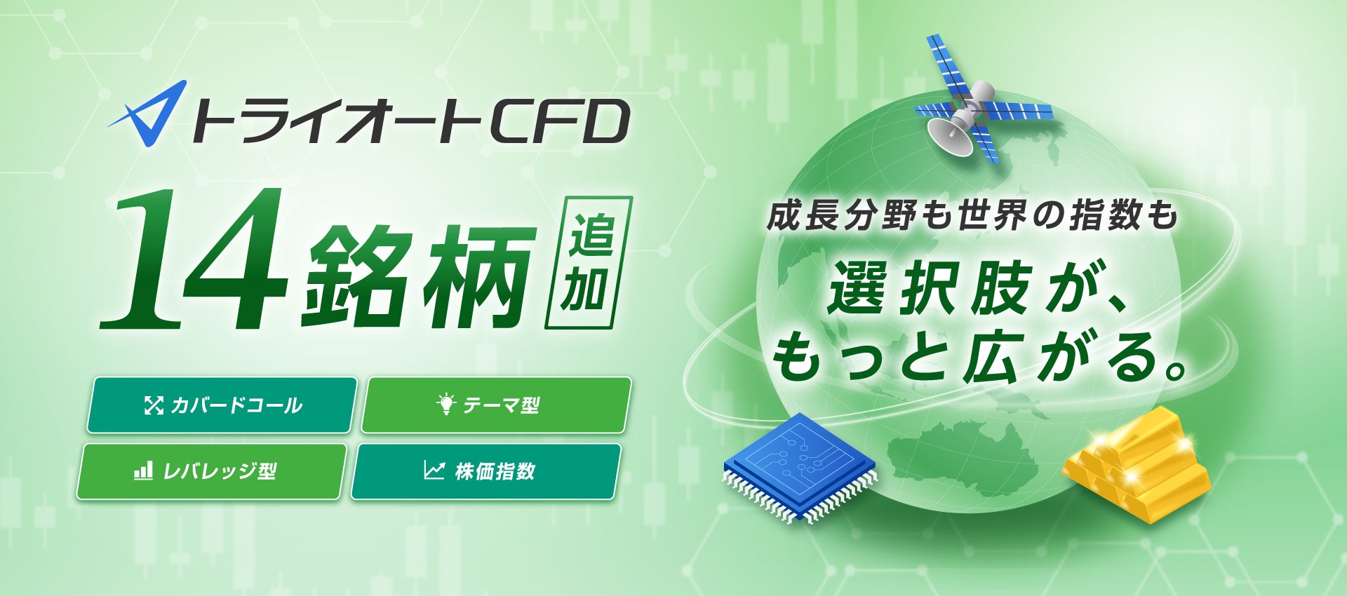 【トライオートCFD】半導体などの注目テーマを含む14銘柄を追加