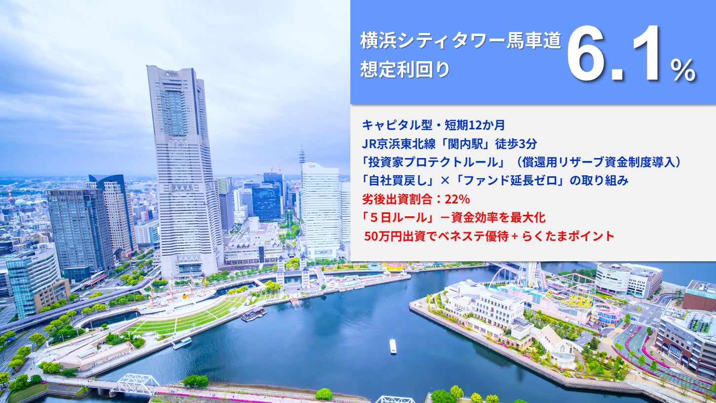 【本日18時募集開始！】「らくたま45号（横浜シティタワー馬車道）」