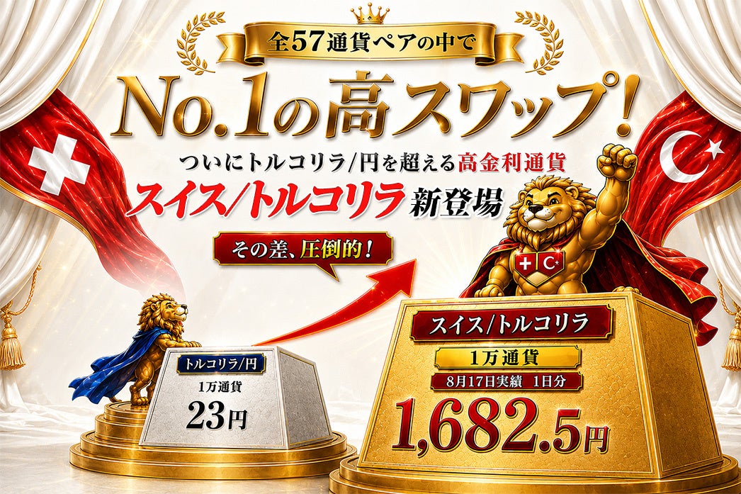 ヒロセ通商：トルコリラ/円を超える高金利通貨「スイス/トルコリラ」が登場！