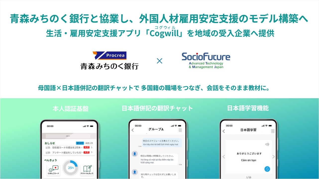 青森みちのく銀行と協業し、外国人材雇用安定支援のモデル構築へ